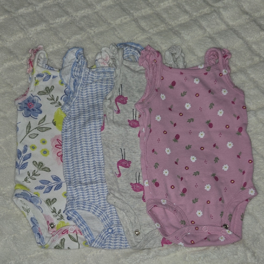 Carter's Pink and Blue Bodysuits Soft One Pieces
